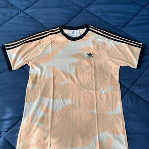 adidas Tan Short Sleeve Tee Athletic Style